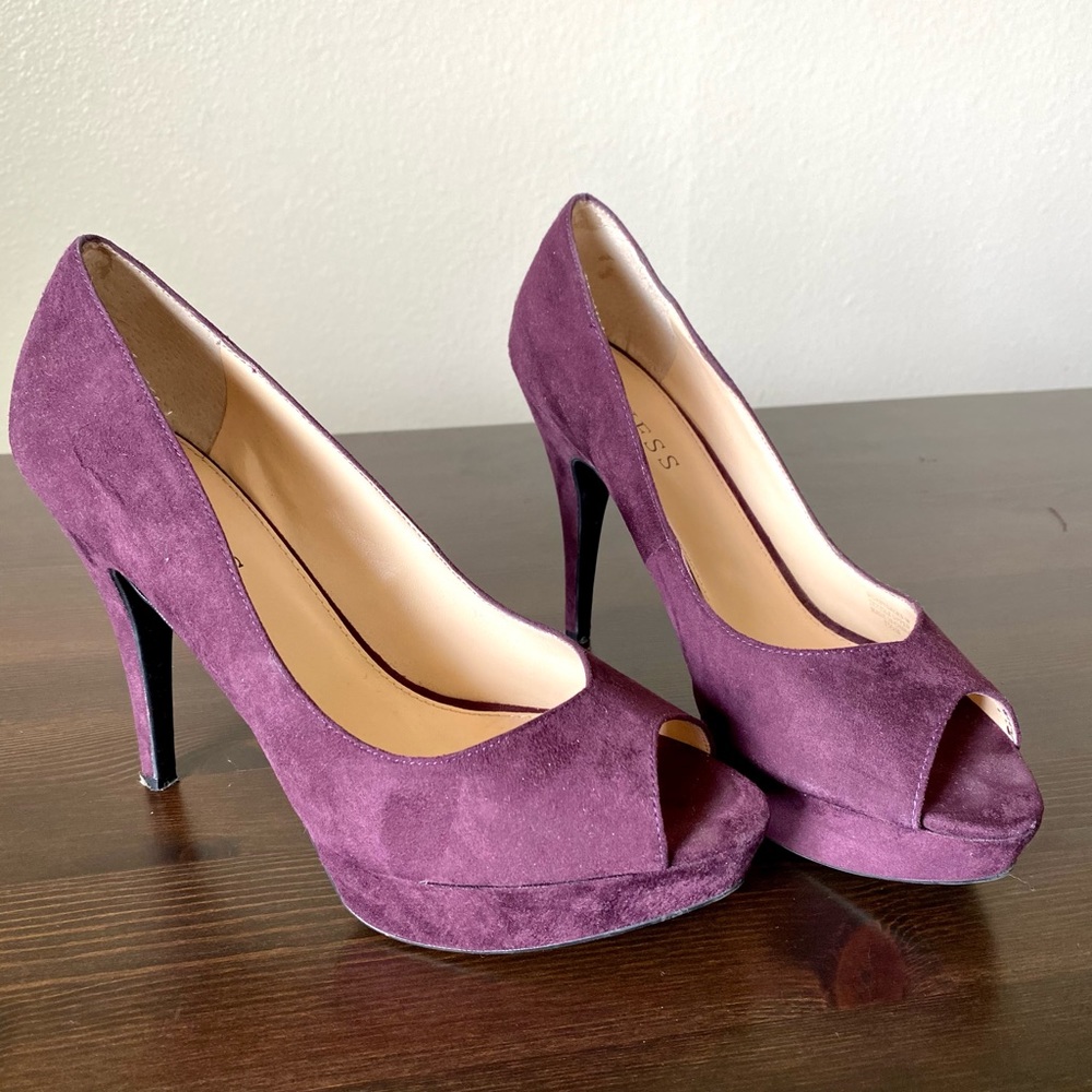 Guess Peeptoe Platform Heels